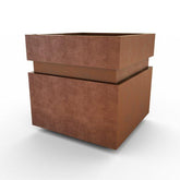 Gardenstone Cubic 12 Planters Gardenstone Corten Steel No Accent